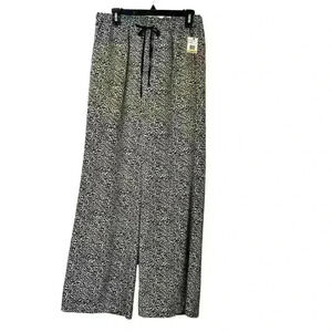 Jessica Simpson black-n-white animal print, wide leg,pull on comfy,flowy sz-SM